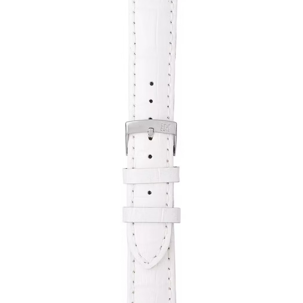 MORELLATO Samba Watch Strap 18-16mm White Leather Silver Hardware A01X2704656017CR18 - 2