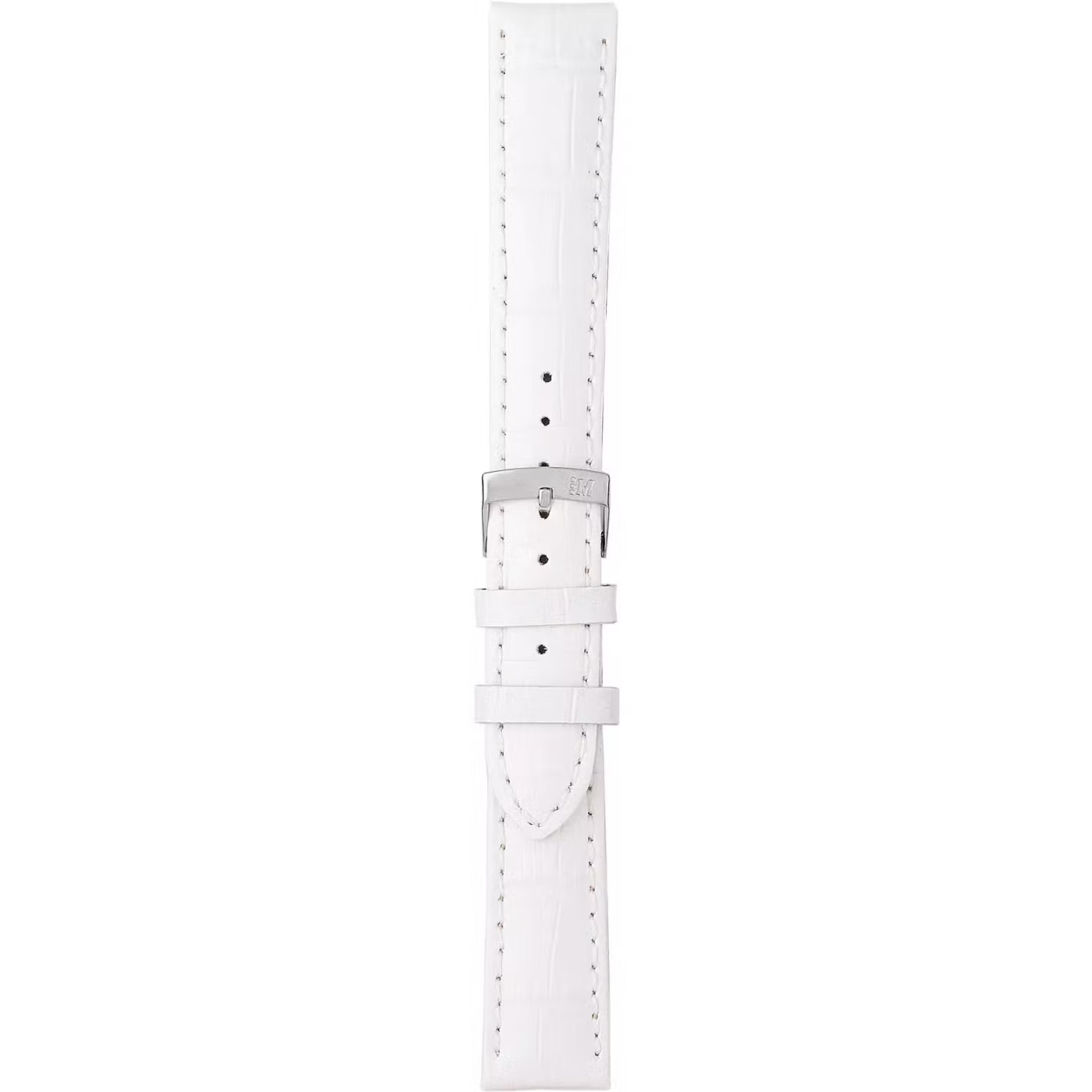 MORELLATO Samba Watch Strap 18-16mm White Leather Silver Hardware A01X2704656017CR18 - 3