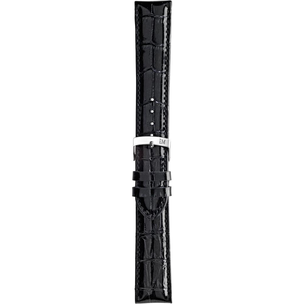 MORELLATO Samba Watch Strap 18-16mm Black Leather Silver Hardware A01X2704656019CR18 - 3