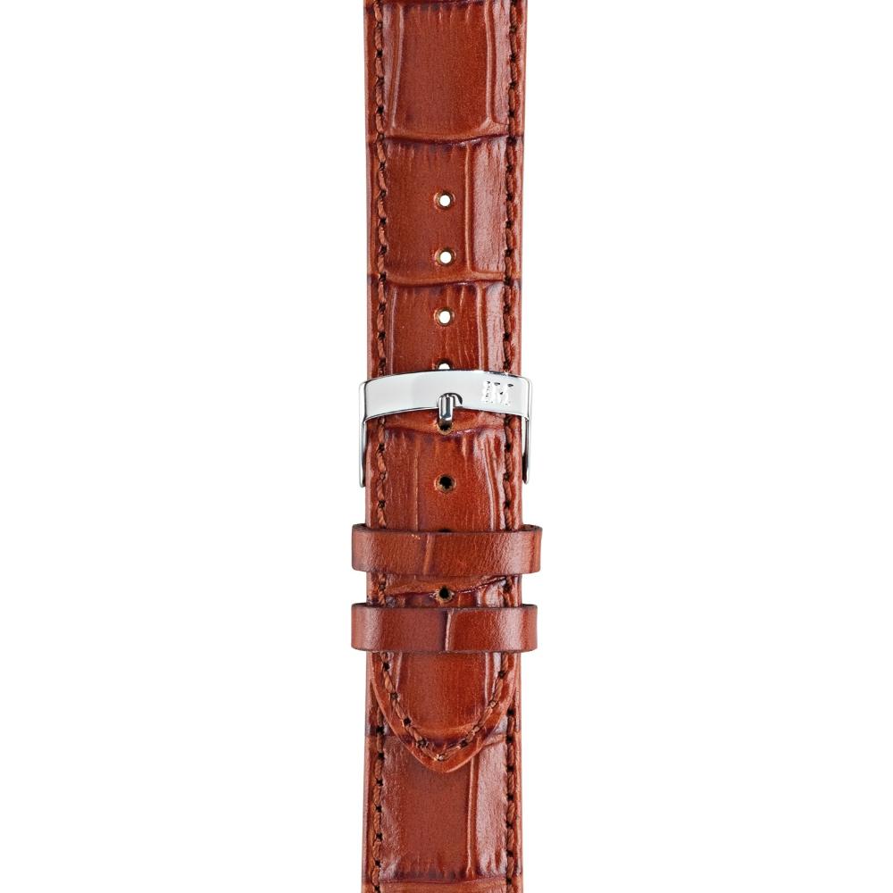 MORELLATO Samba Watch Strap 18-16mm Light Brown Leather Silver Hardware A01X2704656041CR18 - 