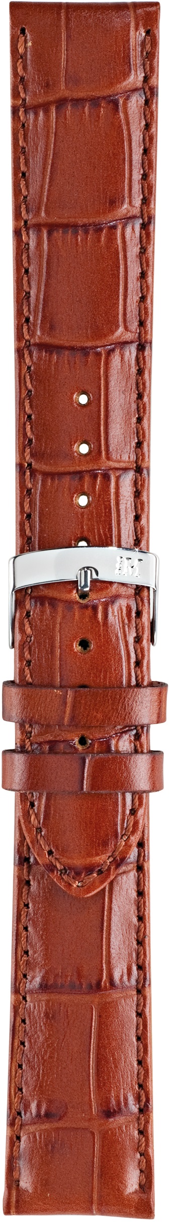 MORELLATO Samba Watch Strap 20-18mm Light Brown Leather Silver Hardware A01X2704656041CR20 - 3