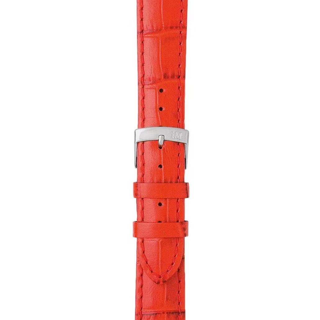 MORELLATO Samba Watch Strap 20-18mm Red Leather Silver Hardware A01X2704656083CR20 - 