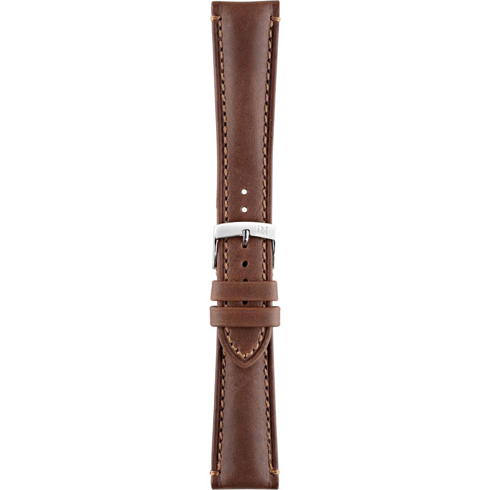 MORELLATO Derain Hand Made Watch Strap 22-18mm Brown Leather Silver Hardware A01X4434B09032CR22 - 3