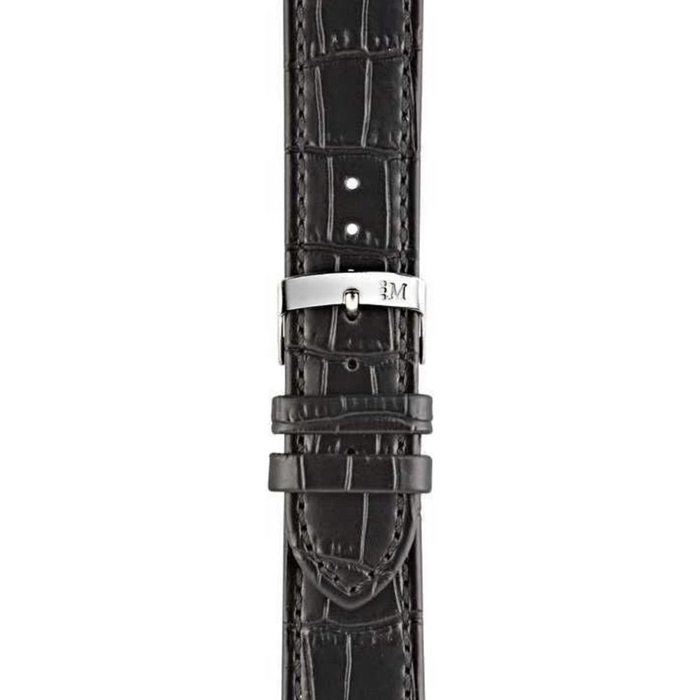 MORELLATO Juke Watch Strap 18-16mm Black Leather Silver Hardware A01X4934A95019CR18 - 2