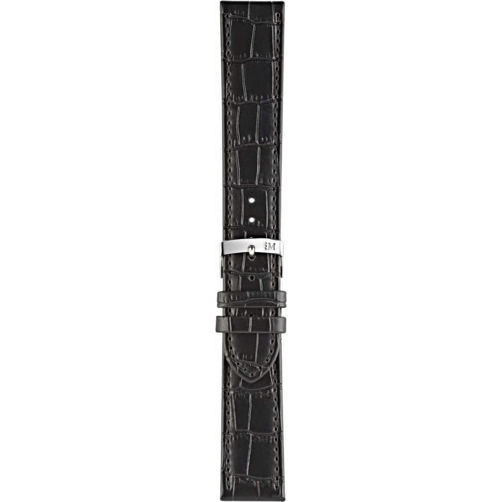 MORELLATO Juke Watch Strap 18-16mm Black Leather Silver Hardware A01X4934A95019CR18 - 3
