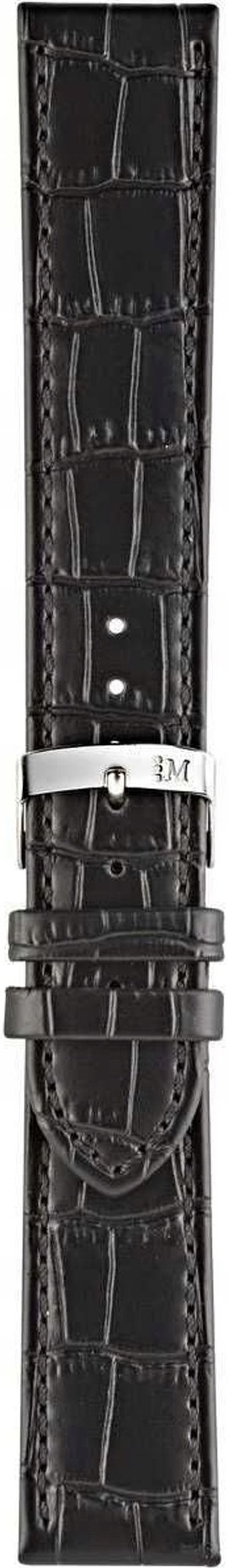 MORELLATO Juke Watch Strap 20-18mm Black Leather Silver Hardware A01X4934A95019CR20 - 3