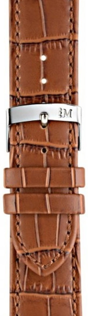 MORELLATO Juke Watch Strap 20-18mm Light Brown Leather Silver Hardware A01X4934A95041CR20 - 