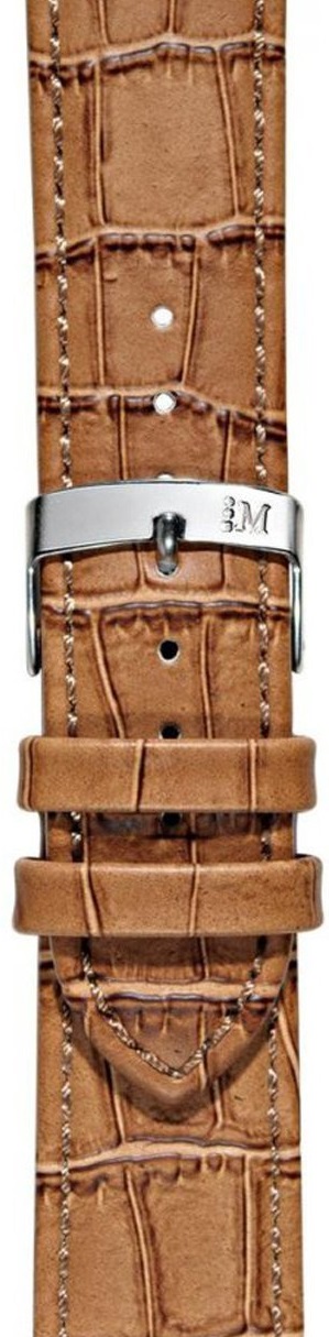 MORELLATO Juke Watch Strap 20-18mm Brown Leather Silver Hardware A01X4934A95044CR20 - 