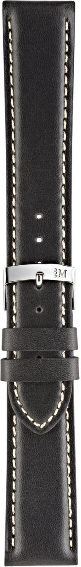 MORELLATO Rodius Watch Strap 22-20mm Black Leather Silver Hardware A01X4937C23019CR22 - 3