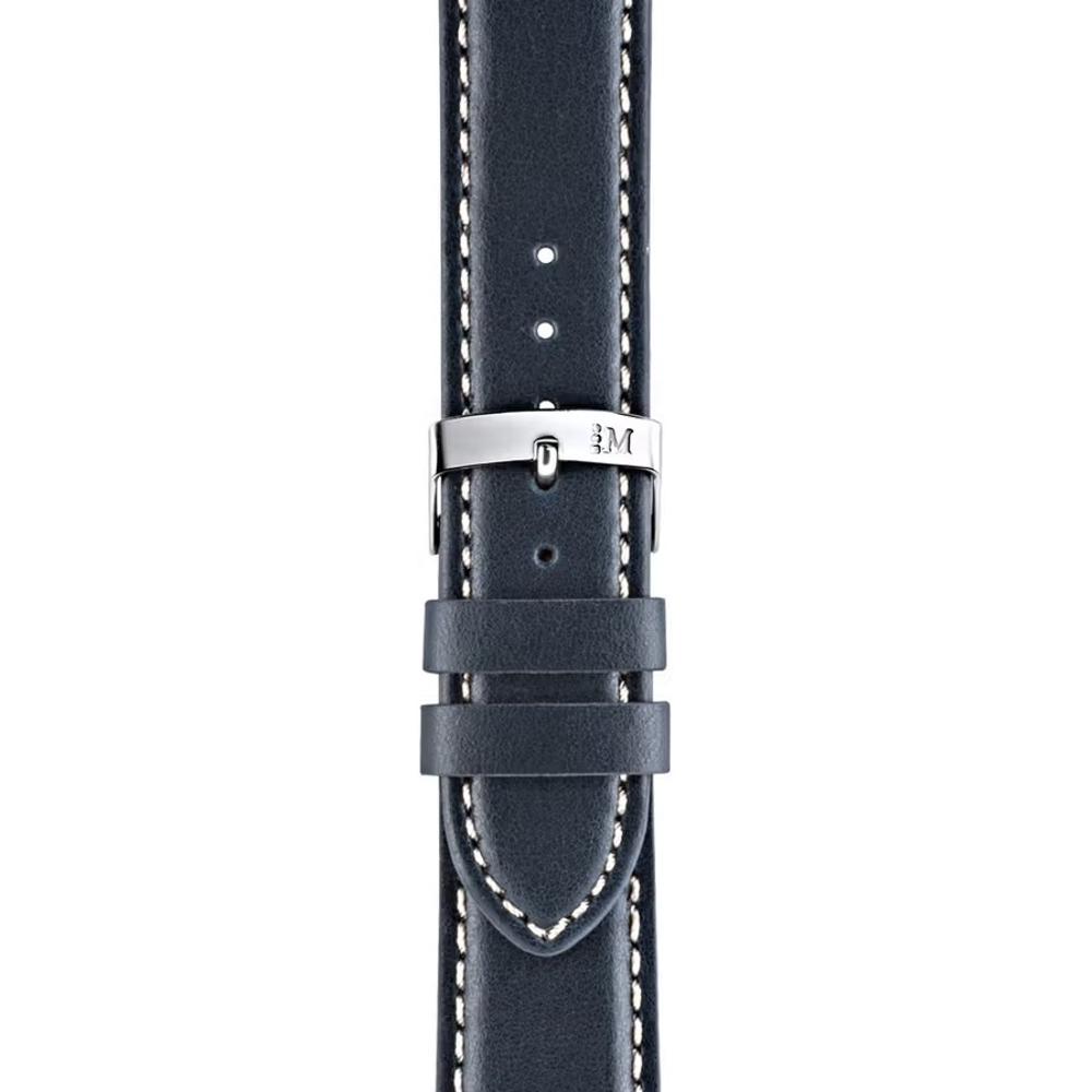 MORELLATO Rodius Watch Strap 18-16mm Blue Leather Silver Hardware A01X4937C23062CR18 - 