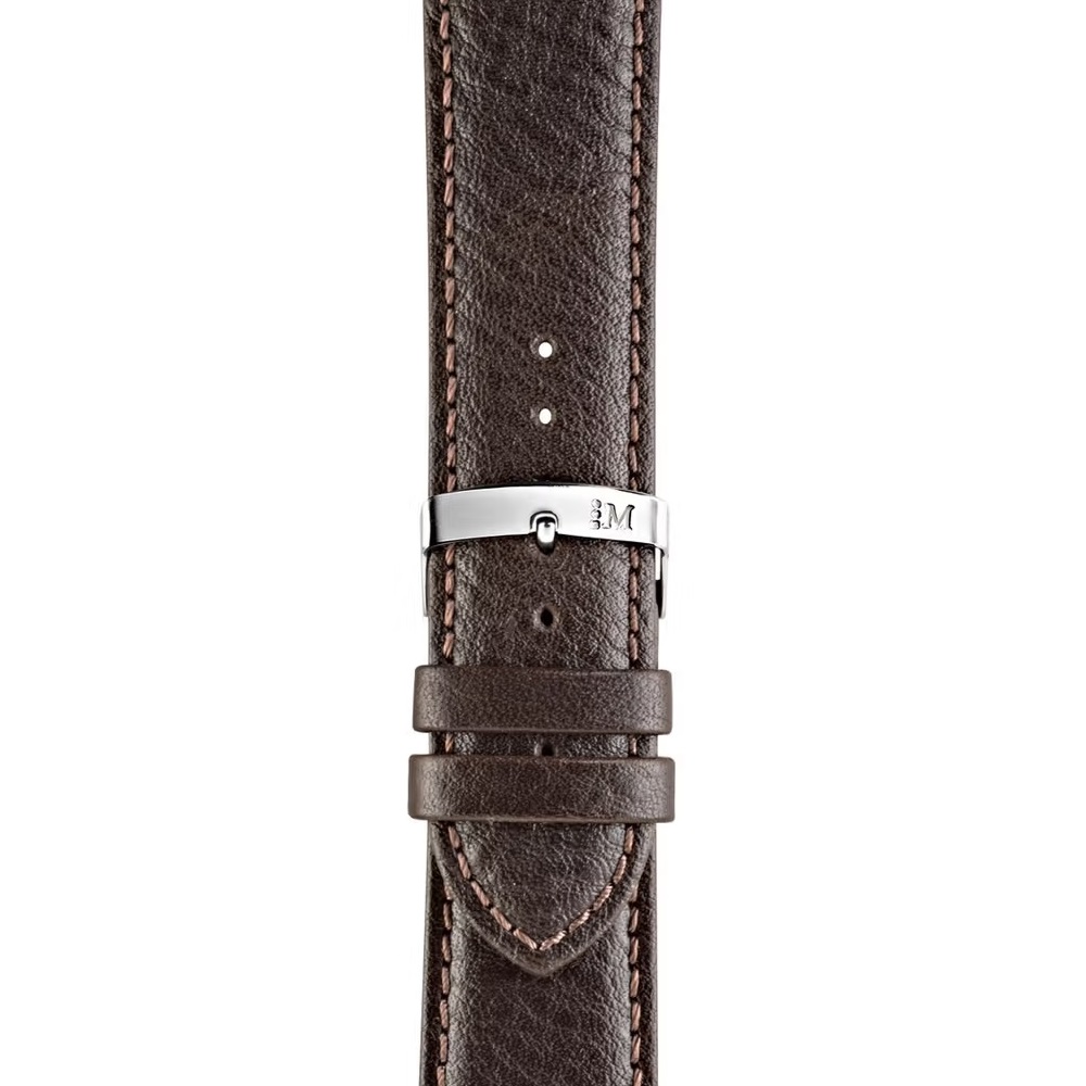 MORELLATO Panamera Watch Strap 22-20mm Dark Brown Leather Silver Hardware A01X4938C22032CR22 - 2