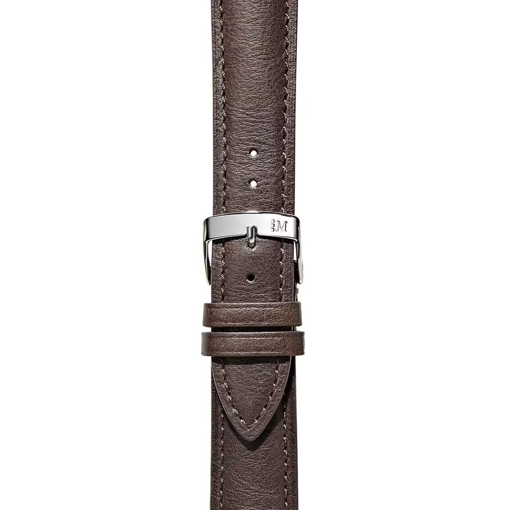 MORELLATO Levy Hand Made Watch Strap 18-16mm Brown Leather Silver Hardware A01X5045A61030CR18 - 