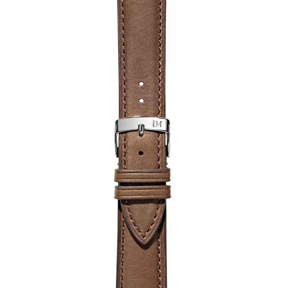 MORELLATO Levy Hand Made Watch Strap 18-16mm Light Brown Leather Silver Hardware A01X5045A61034CR18 - 