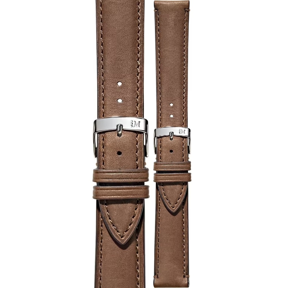 MORELLATO Levy Hand Made Watch Strap 18-16mm Light Brown Leather Silver Hardware A01X5045A61034CR18 - 