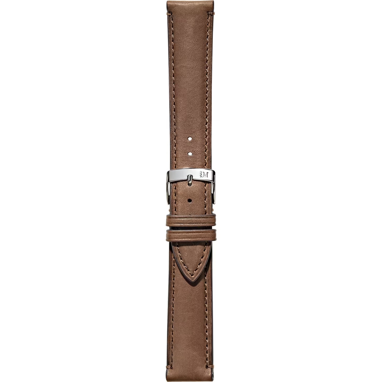 MORELLATO Levy Hand Made Watch Strap 18-16mm Light Brown Leather Silver Hardware A01X5045A61034CR18 - 3