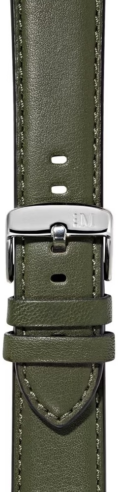 MORELLATO Croquet Easy Click Water Resistant Watch Strap 22-20mm Green Nappa Leather Silver Hardware A01X5123C03070CR22 - 2