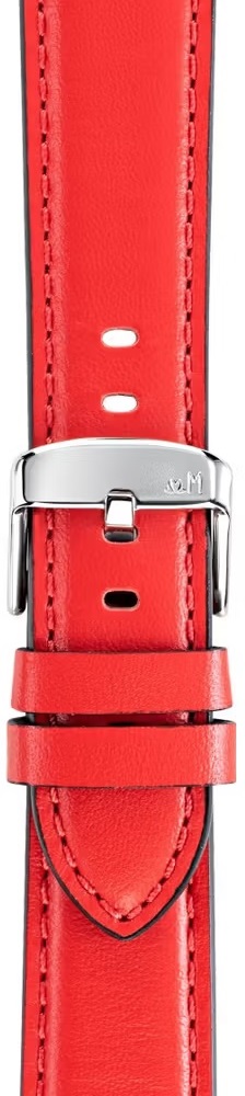 MORELLATO Croquet Water Resistant Watch Strap 22-20mm Red Nappa Leather Silver Hardware A01X5976C03082CR22 - 