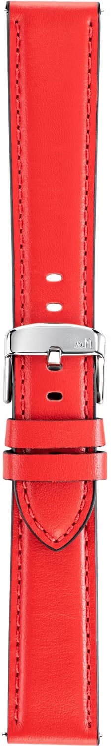 MORELLATO Croquet Water Resistant Watch Strap 22-20mm Red Nappa Leather Silver Hardware A01X5976C03082CR22 - 3