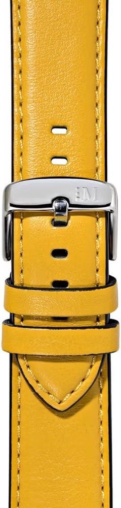 MORELLATO Croquet Easy Click Water Resistant Watch Strap 22-20mm Yellow Nappa Leather Silver Hardware A01X5123C03097CR22 - 