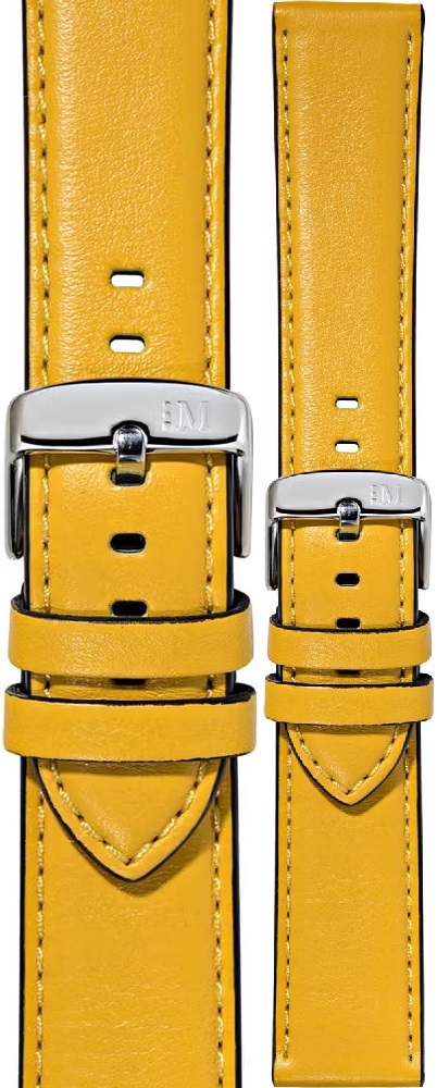 MORELLATO Croquet Easy Click Water Resistant Watch Strap 22-20mm Yellow Nappa Leather Silver Hardware A01X5123C03097CR22 - 