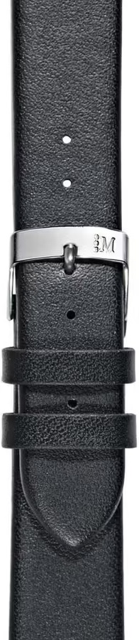 MORELLATO Micra-Evoque Watch Strap 22-20mm Black Leather Silver Hardware A01X5200875019CR22 - 