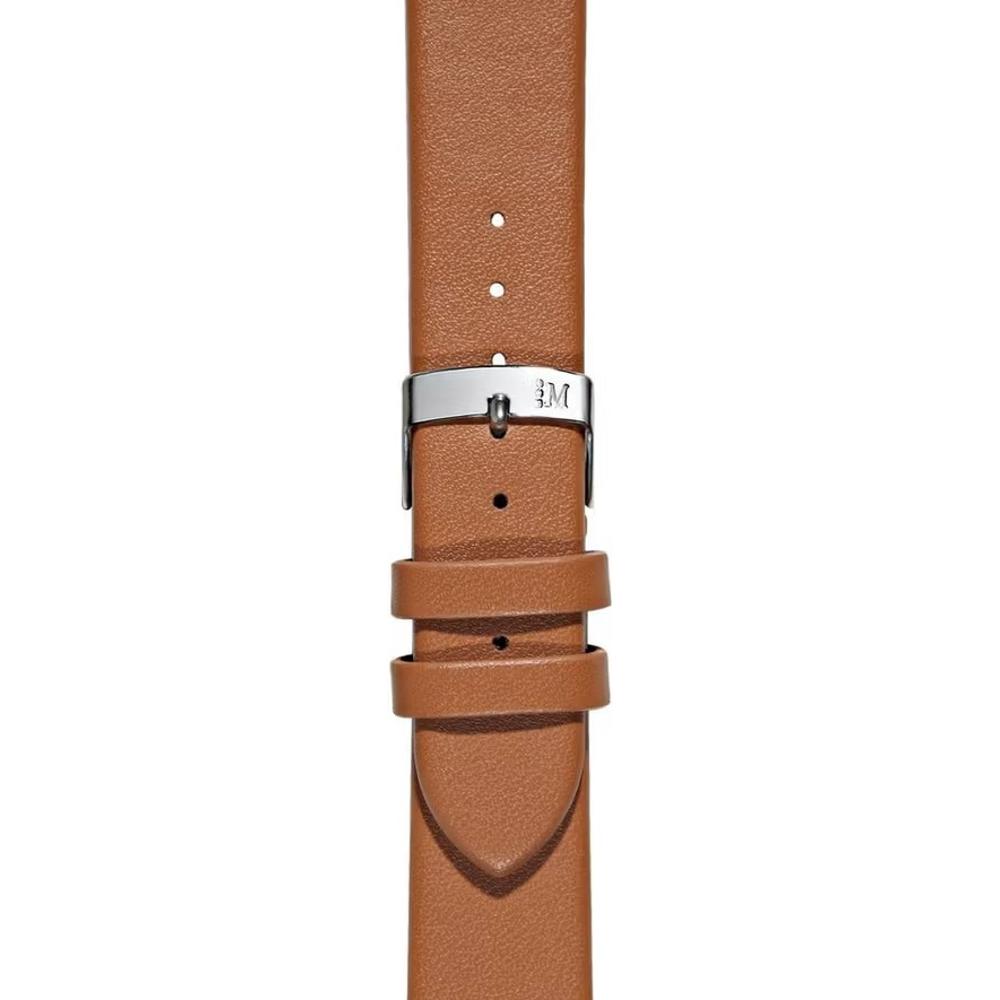MORELLATO Micra-Evoque Watch Strap 16-14mm Light Brown Leather Silver Hardware A01X5200875137CR16 - 
