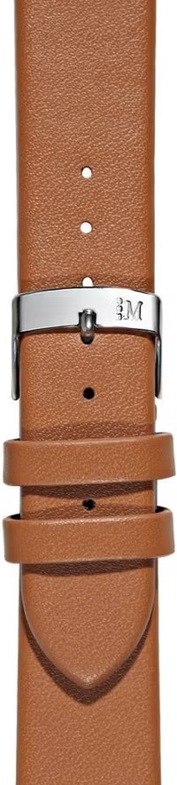 MORELLATO Micra-Evoque Watch Strap 20-18mm Light Brown Leather Silver Hardware A01X5200875137CR20 - 