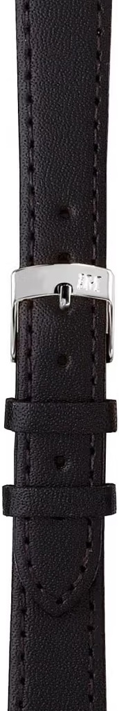 MORELLATO Sprint Watch Strap 16-14mm Black Leather Silver Hardware A01X5202875019CR16 - 