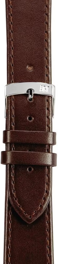 MORELLATO Sprint Watch Strap 16-14mm Brown Leather Silver Hardware A01X5202875032CR16 - 