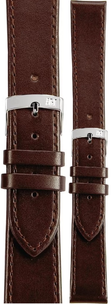 MORELLATO Sprint Watch Strap 16-14mm Brown Leather Silver Hardware A01X5202875032CR16 - 