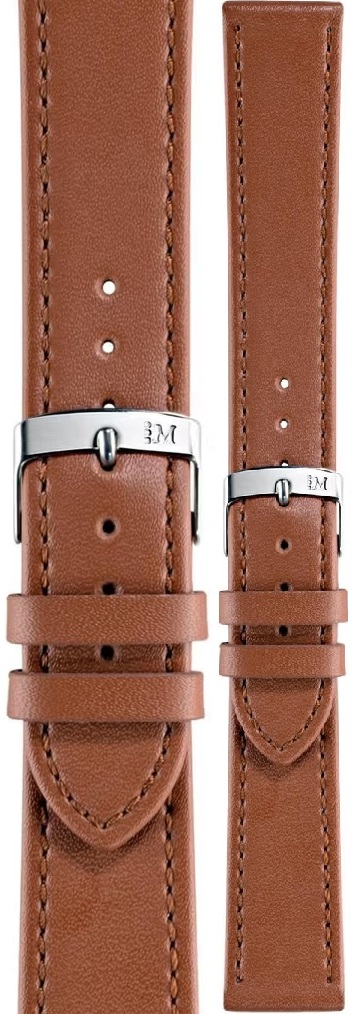 MORELLATO Sprint Watch Strap 16-14mm Light Brown Leather Silver Hardware A01X5202875037CR16 - 1