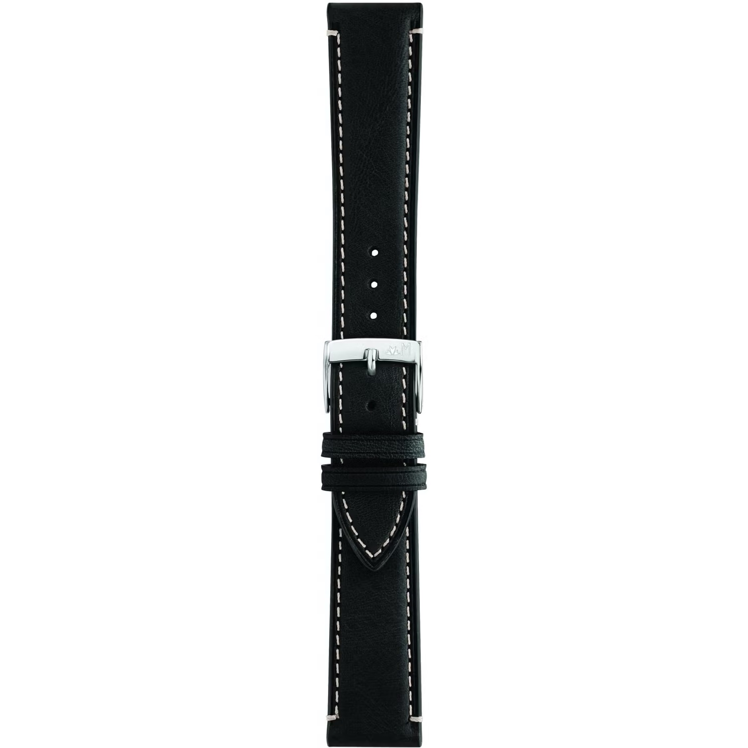 MORELLATO El Greco Hand Made Watch Strap 18-16mm Black Leather A01X5439B71019CR18 - 3