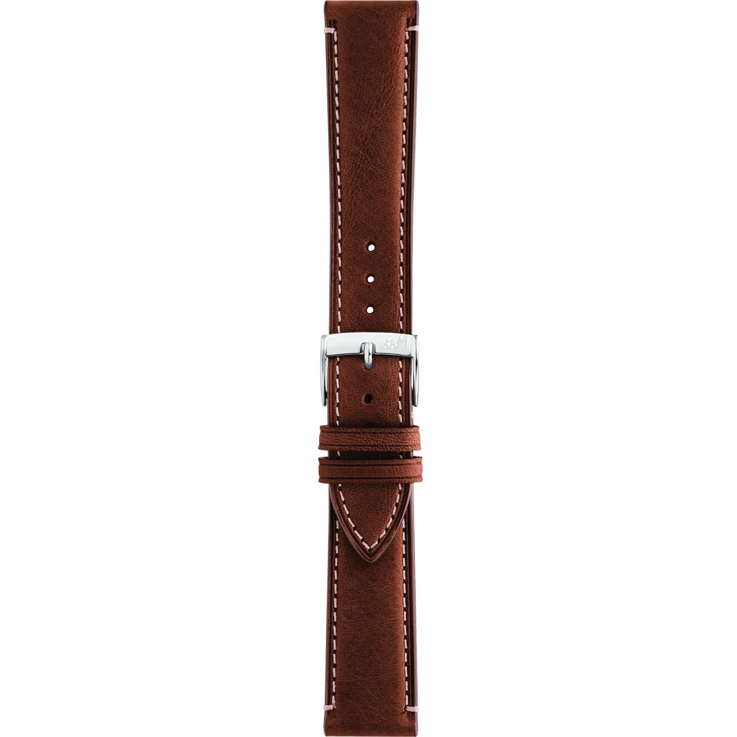 MORELLATO El Greco Hand Made Watch Strap 20-18mm Brown Leather Silver Hardware A01X5439B71041CR20 - 3