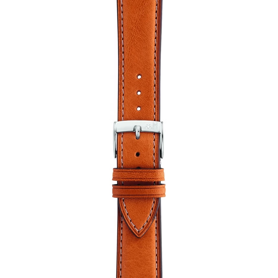 MORELLATO El Greco Hand Made Watch Strap 20-18mm Light Brown Leather Silver Hardware A01X5439B71046CR20 - 
