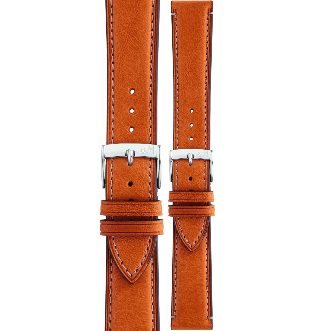MORELLATO El Greco Hand Made Watch Strap 20-18mm Light Brown Leather Silver Hardware A01X5439B71046CR20 - 