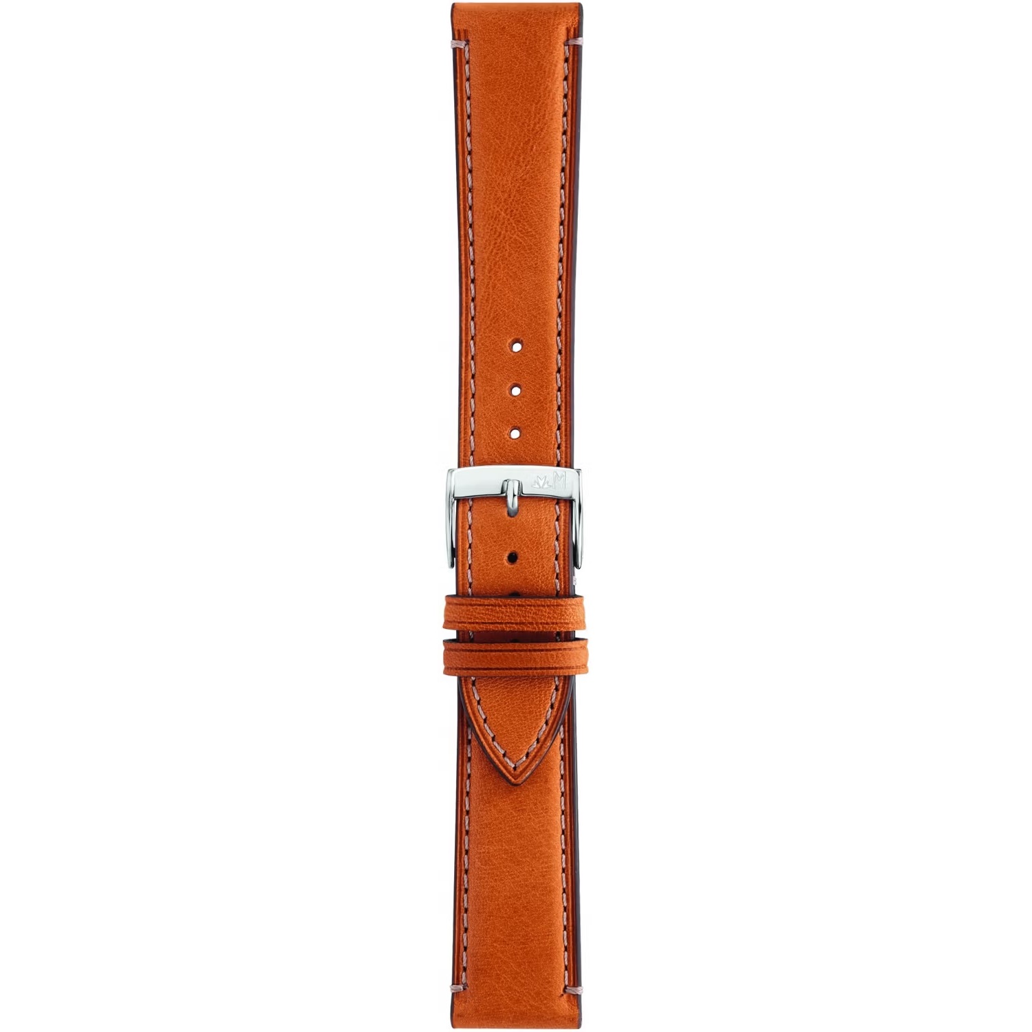 MORELLATO El Greco Hand Made Watch Strap 22-20mm Light Brown Leather Silver Hardware A01X5439B71046CR22 - 3