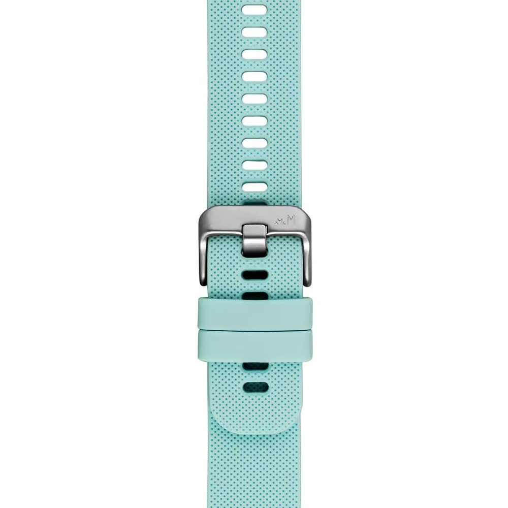MORELLATO Byte Smartwatch Strap 22mm Verde Aqua Rubber Silver Hardware A01X5654187076SB22 - 