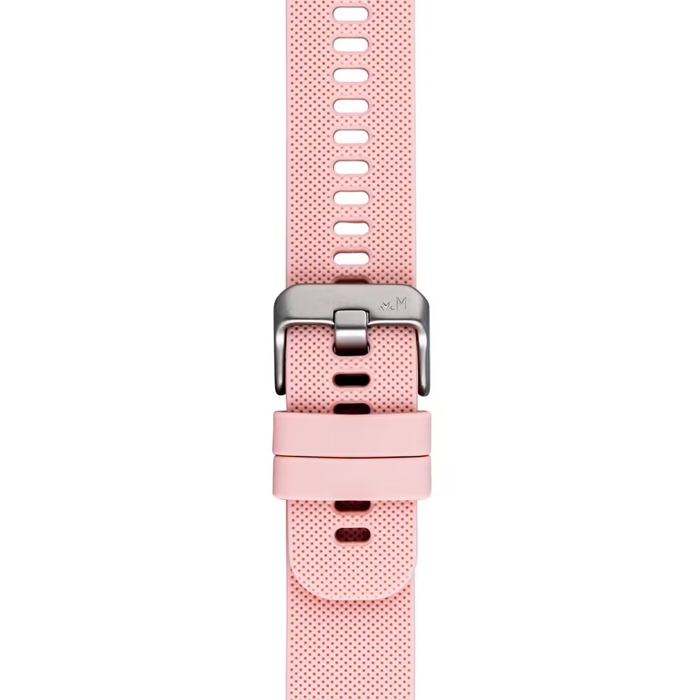 MORELLATO Byte Smartwatch Strap 22mm Pink Rubber Silver Hardware A01X5654187087SB22 - 
