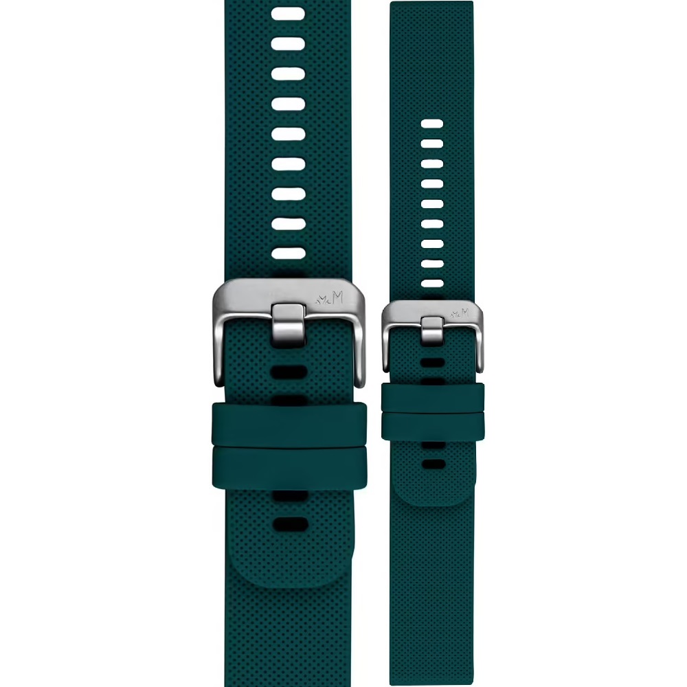 MORELLATO Byte Smartwatch Strap 22mm Aqua Blue Rubber Silver Hardware A01X5654187264SB22 - 