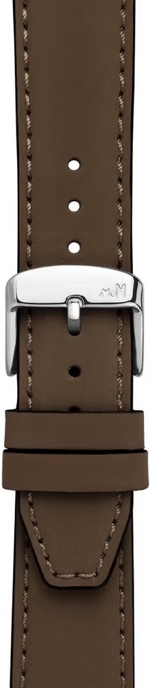 MORELLATO Square Watch Strap 22-18mm Brown Leather Silver Hardware A01X5672D73032CR22 - 