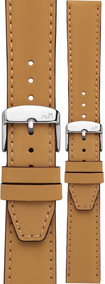 MORELLATO Square Watch Strap 20-18mm Beige Leather Silver Hardware A01X5672D73039CR20 - 1