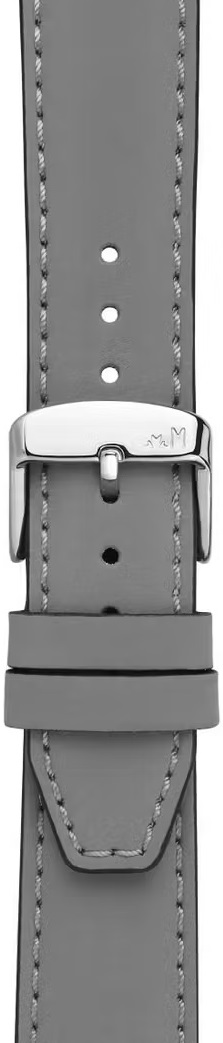 MORELLATO Square Watch Strap 22-18mm Grey Leather Silver Hardware A01X5672D73093CR22 - 