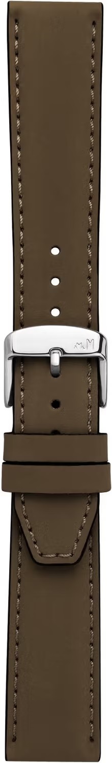 MORELLATO Square Watch Strap 22-18mm Olive Green Leather Silver Hardware A01X5672D73170CR22 - 3