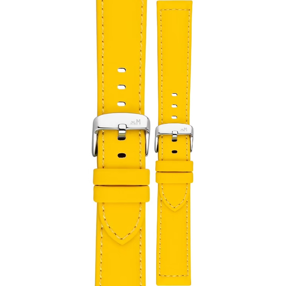 MORELLATO Capri Water Resistant Watch Strap 18-16mm Yellow Recycled Tech Material Silver Hardware A01X5761D82098CR18 - 1