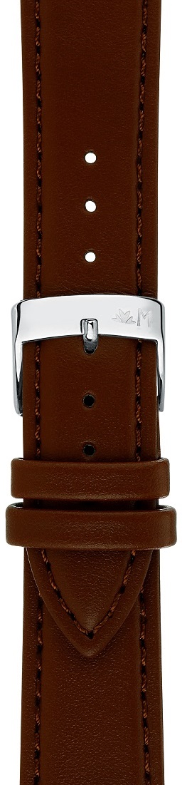 MORELLATO Edera Green Collection Watch Strap 20-18mm Dark Brown Synthetic Silver Hardware A01X5804419034CR20 - 