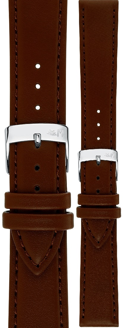 MORELLATO Edera Green Collection Watch Strap 20-18mm Dark Brown Synthetic Silver Hardware A01X5804419034CR20 - 