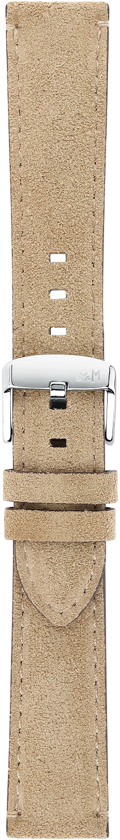 MORELLATO Schumann Hand Made Watch Strap 22-20mm Beige Extra Soft Suede Calf Leather Silver Hardware A01X5805D92026CR22 - 3