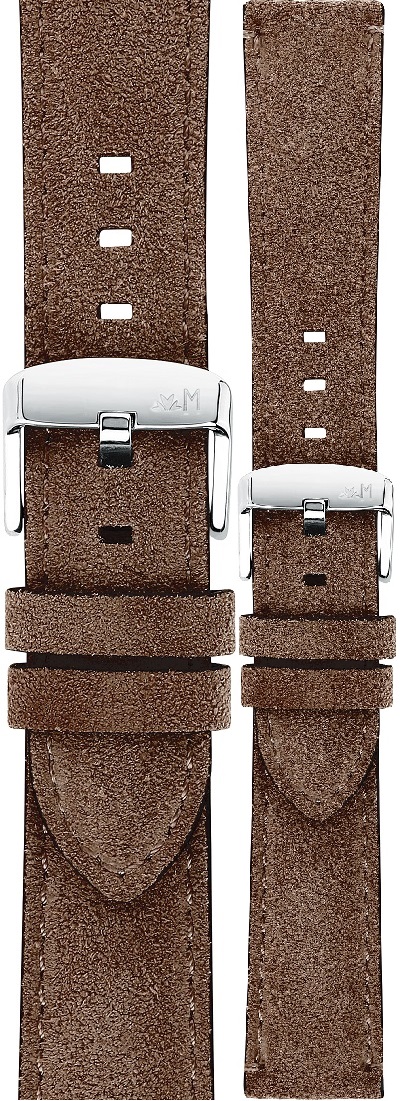 MORELLATO Schumann Hand Made Watch Strap 18-16mm Brown Extra Soft Suede Calf Leather A01X5805D92034CR18 - 1