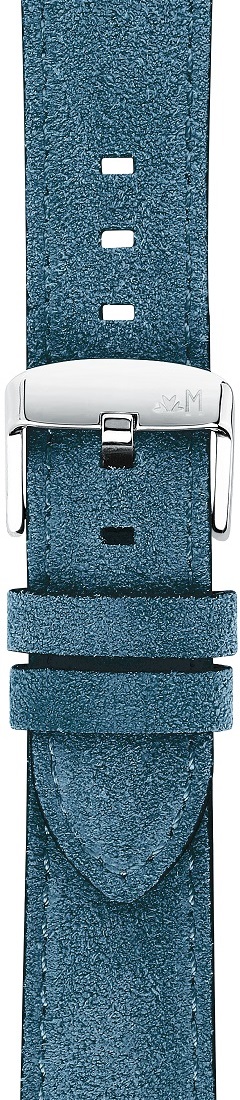 MORELLATO Schumann Hand Made Watch Strap 22-20mm Blue Extra Soft Suede Calf Leather A01X5805D92064CR22 - 