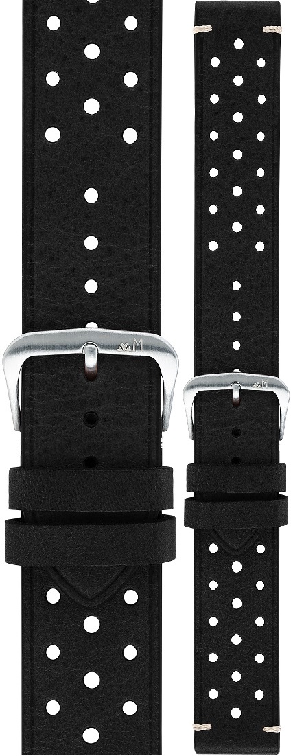MORELLATO Brahms Hand Made Watch Strap 20-18mm Black Extra Soft Synthetic A01X5807B71019ST18 - 1